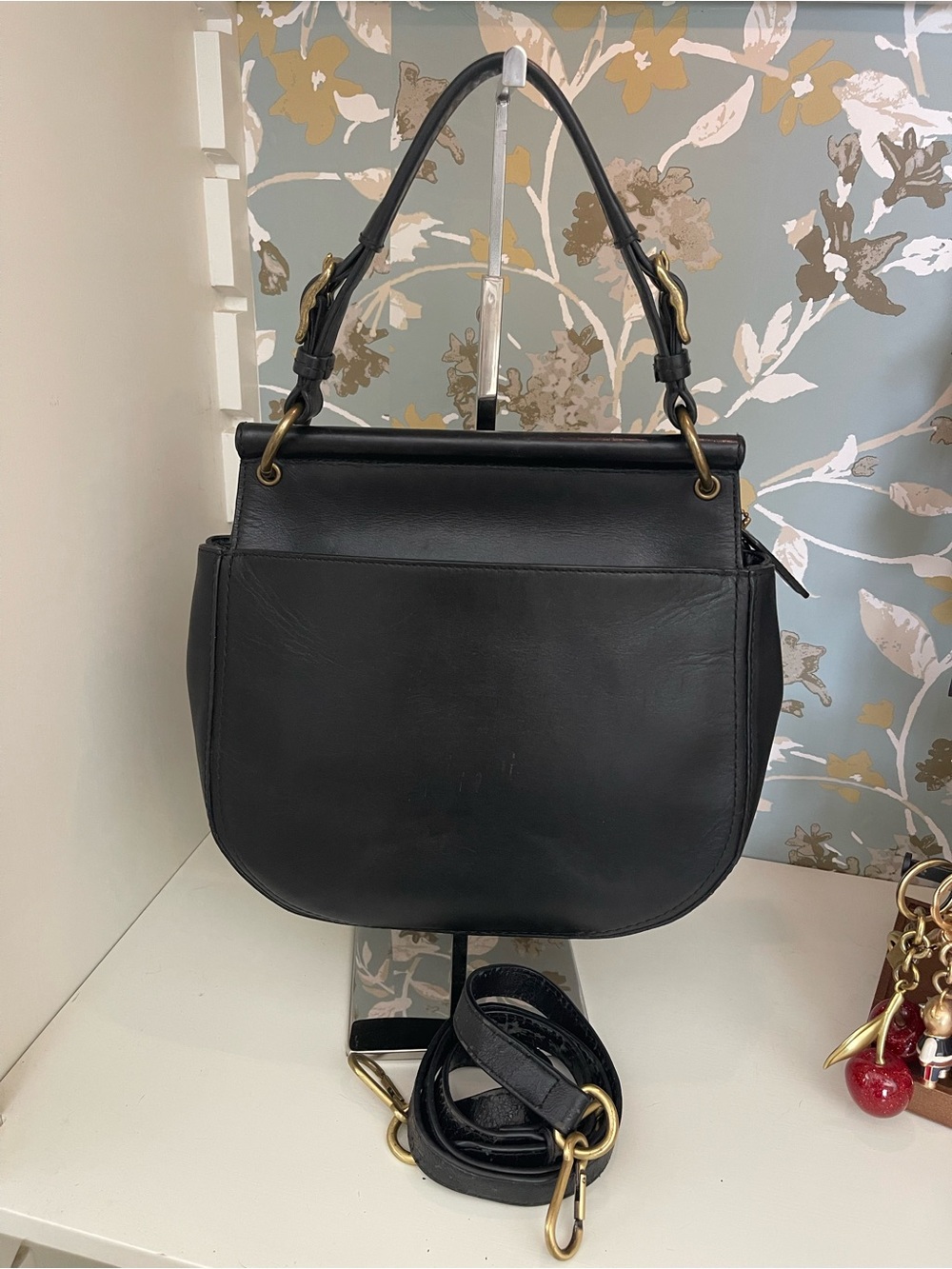 Vintage Coach Willis Legacy 70th Anniversary Black Leather Turn-Lock Bag - Picture 3 of 10